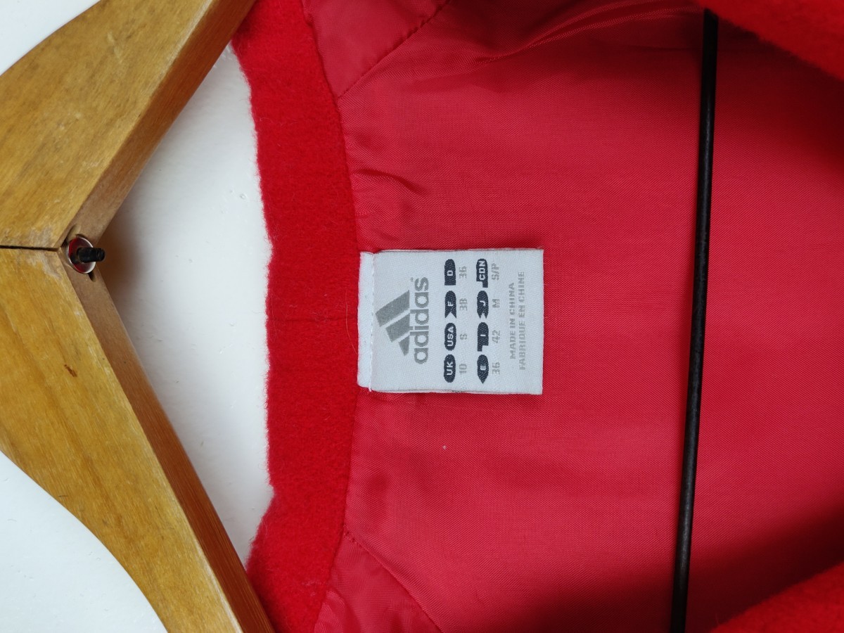 Red Wool Zipper Hoodie Sailor Style Coat Jacket - 6