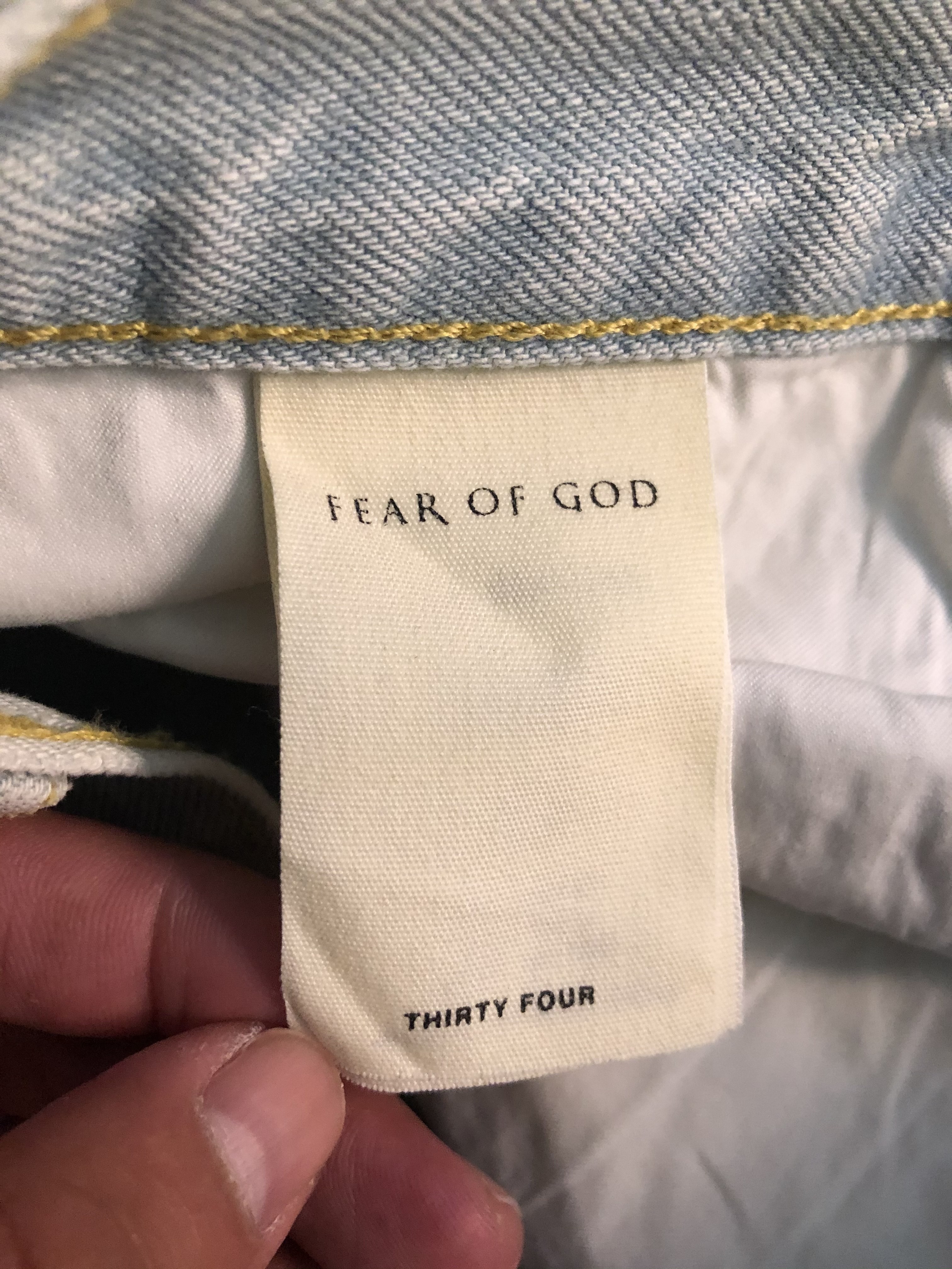 Fear of God Jeans Fifth Collection Washed Out Indigo 34 - 5