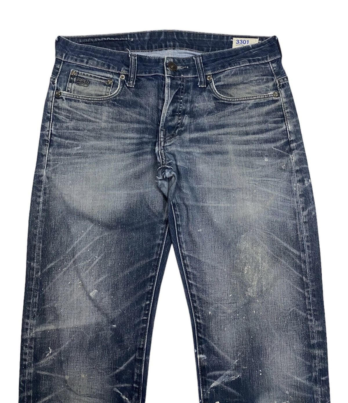 Archival Clothing - G-STAR RAW DISTRESSED PAINTED 3301 UNDERCOVER STYLE JEANS - 5