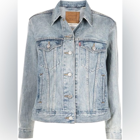 Levi’s Denim Jacket Oversized Light Wash ex boyfriend trucker - 1