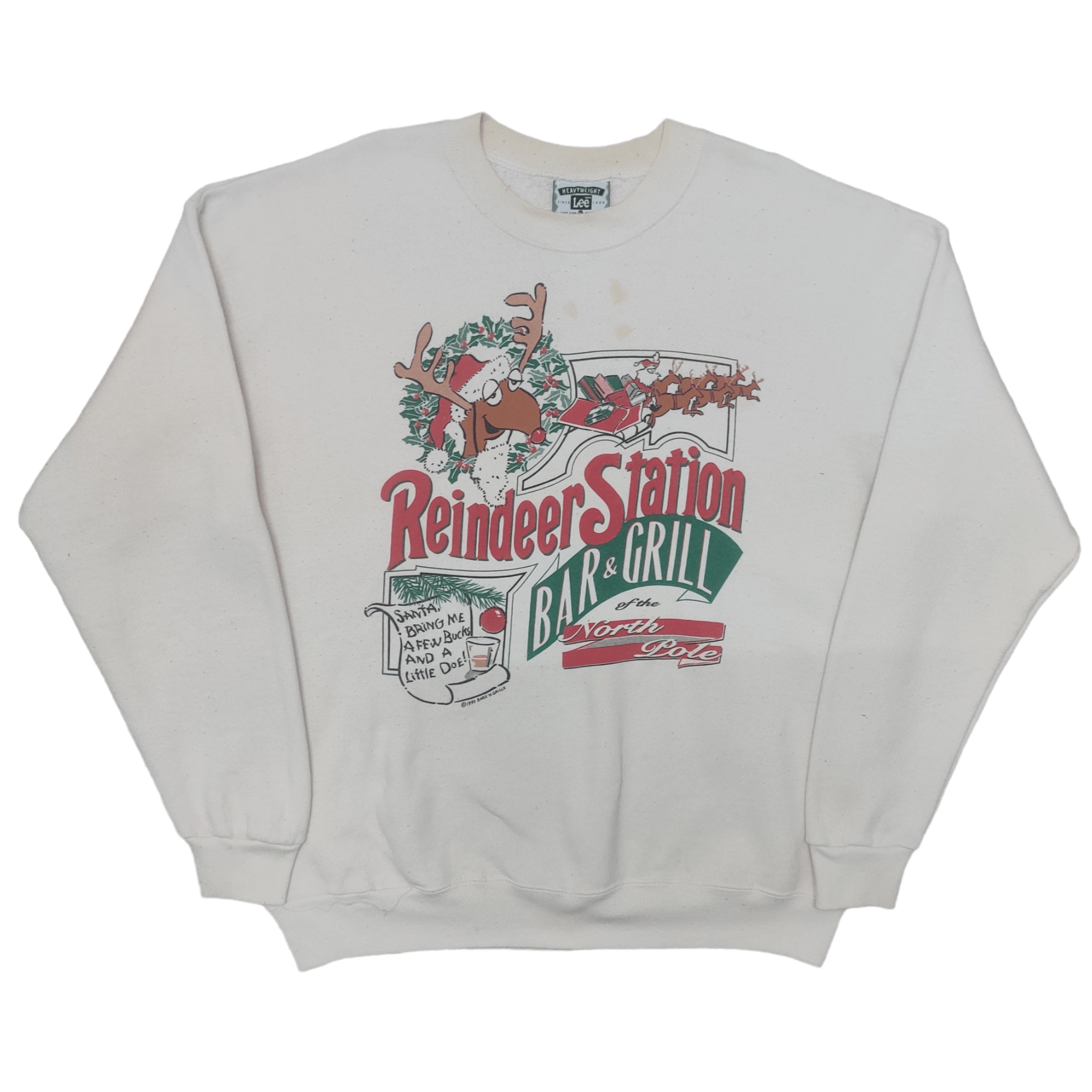 Vintage 1992 Lee x Barz 'N Grillz Sweatshirt Big Print - 1