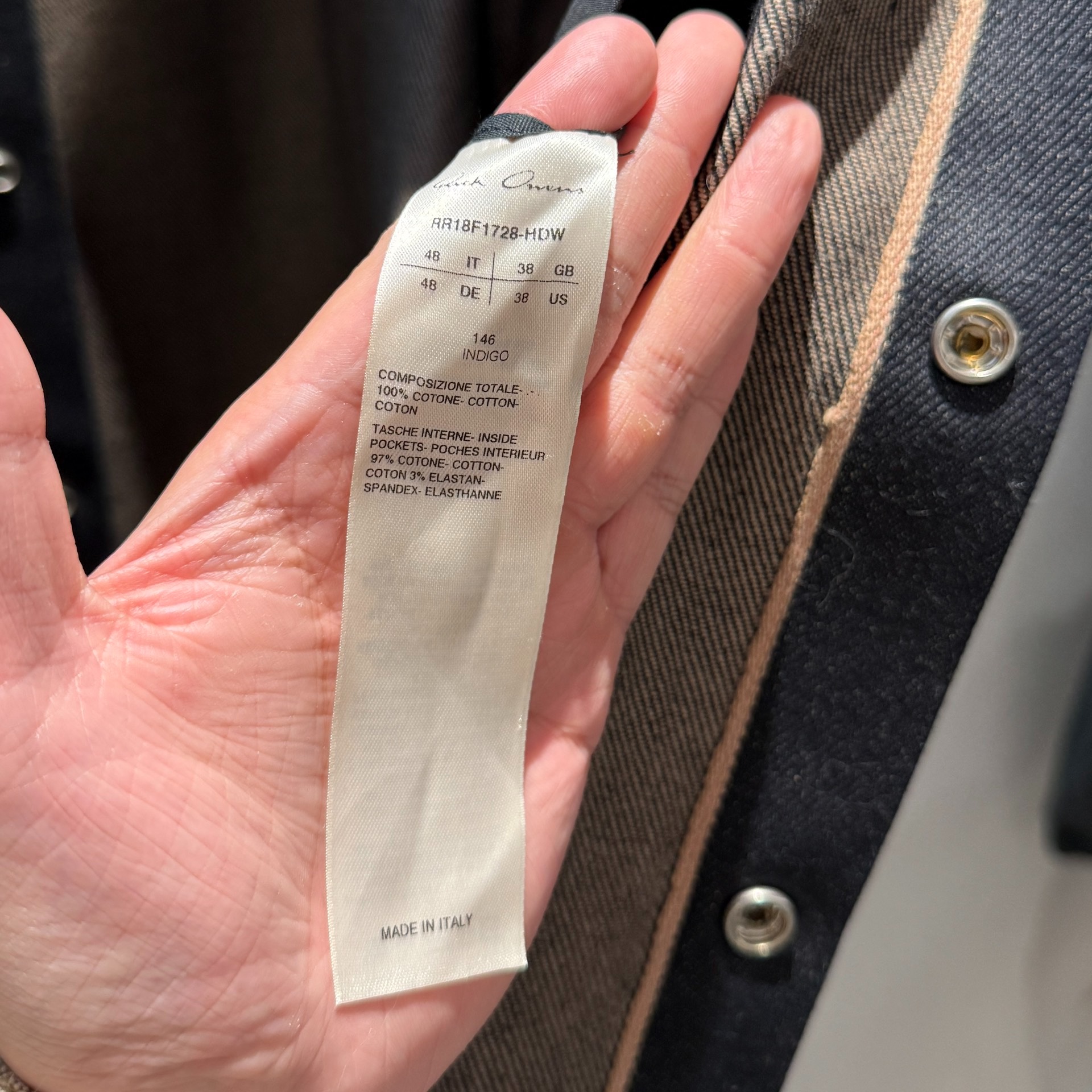 Rick Owens mainline show denim jacket - 6