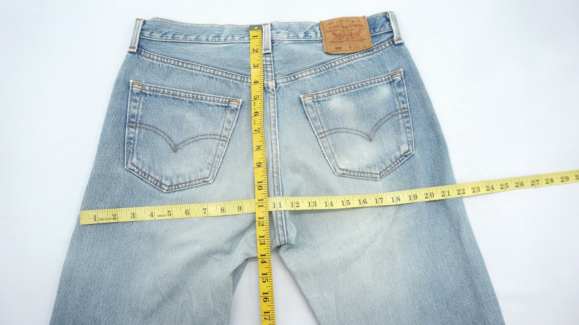 Distressed Denim - Levi's 501 Vintage 90s Distressed Irregular Jeans LF16 - 23