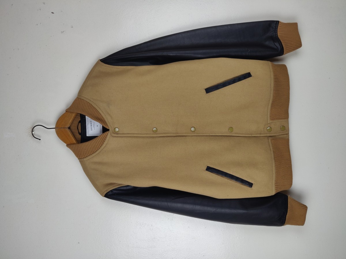 Bomber Jacket - Browny Japan Plain Varsity s Streetwear - 2