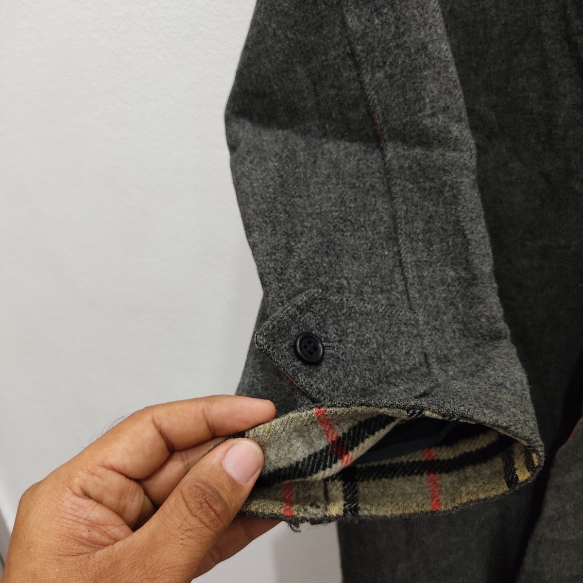 Burberrys Nova Check Wool Double-Breasted Trench Coat - 4