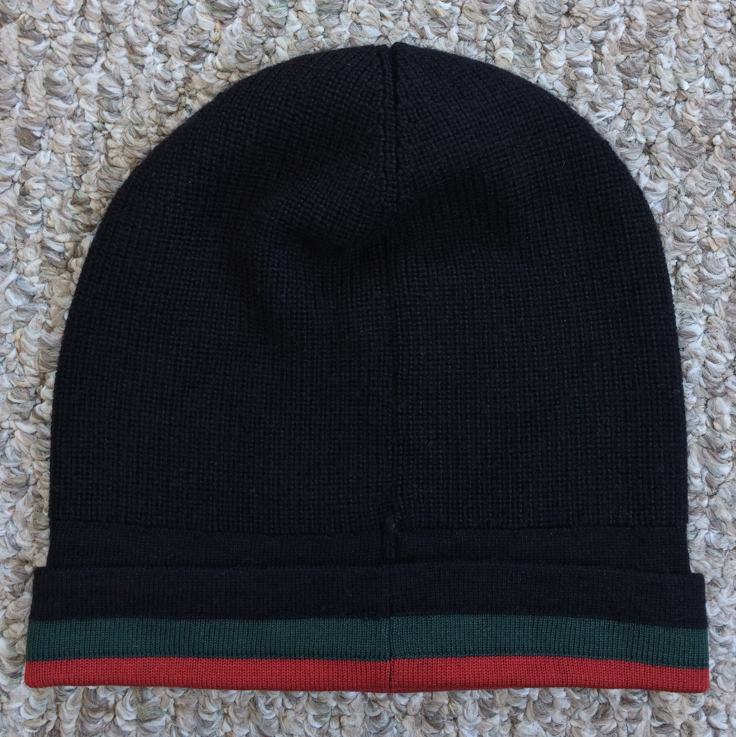 Vintage Gucci Web Stripe Beanie Hat size XL + Box - 2