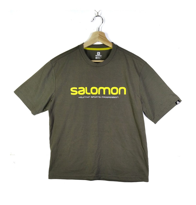 Authentic Salomon Army Green Outdoor Gear tshirt - 1