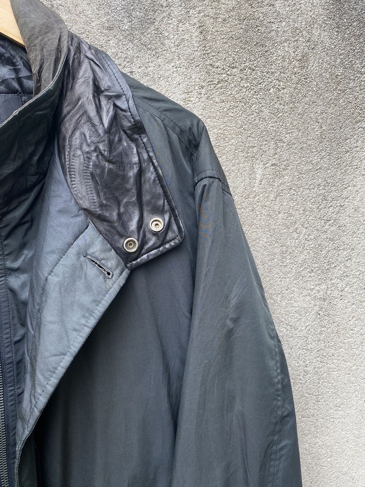 Hugo Boss Waxed Long Island Jacket Double Collar Leather - 7