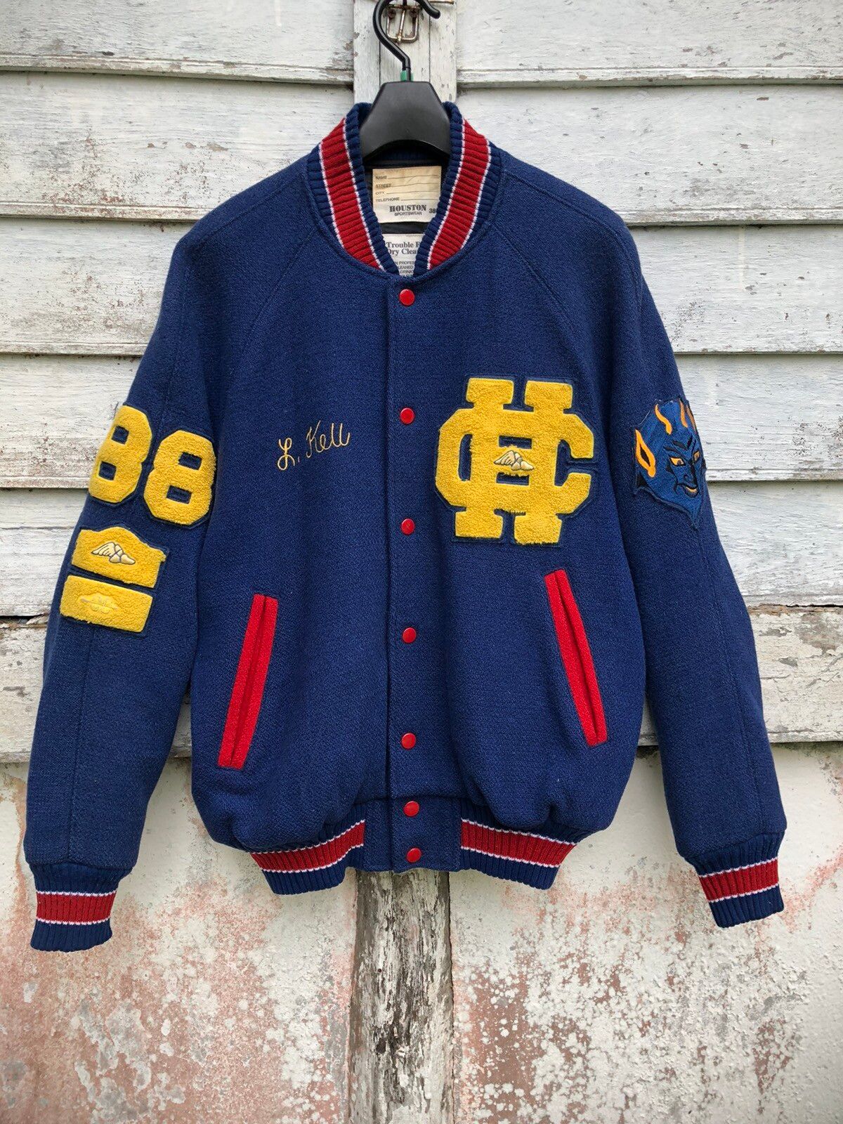 Vintage - Houston Sportwear La Shon Wool Varsity Jacket - 1