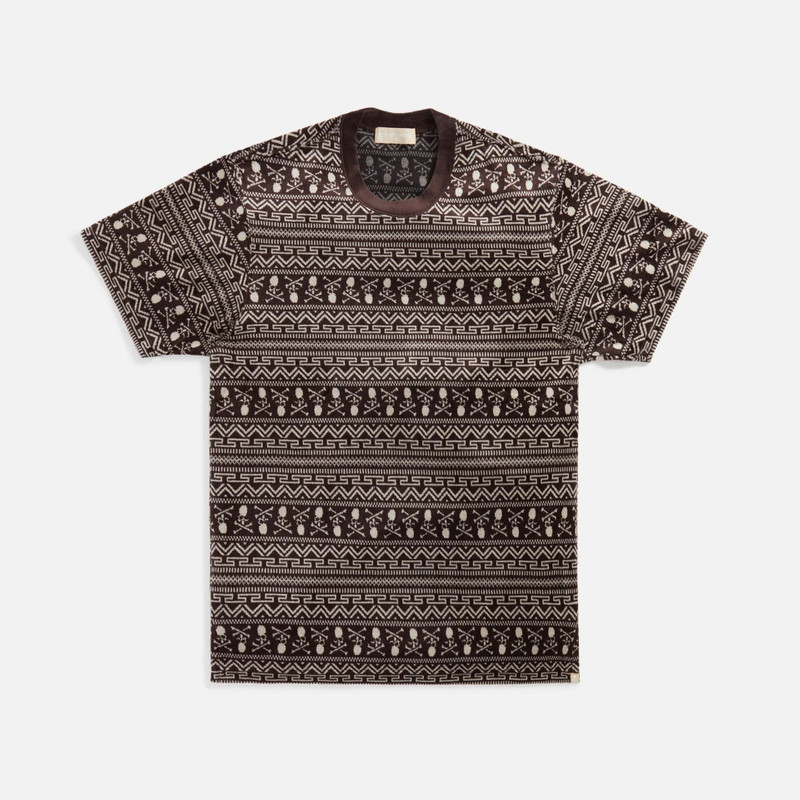 $643 Mastermind World Tribal Skull Velour Tee - 1