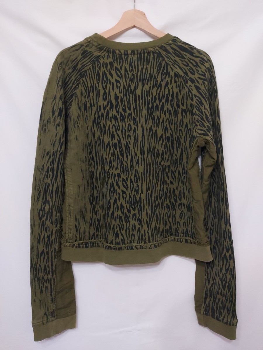 SS20 Perth Animal Leopard Print Distress Crop Sweatshirt - 2