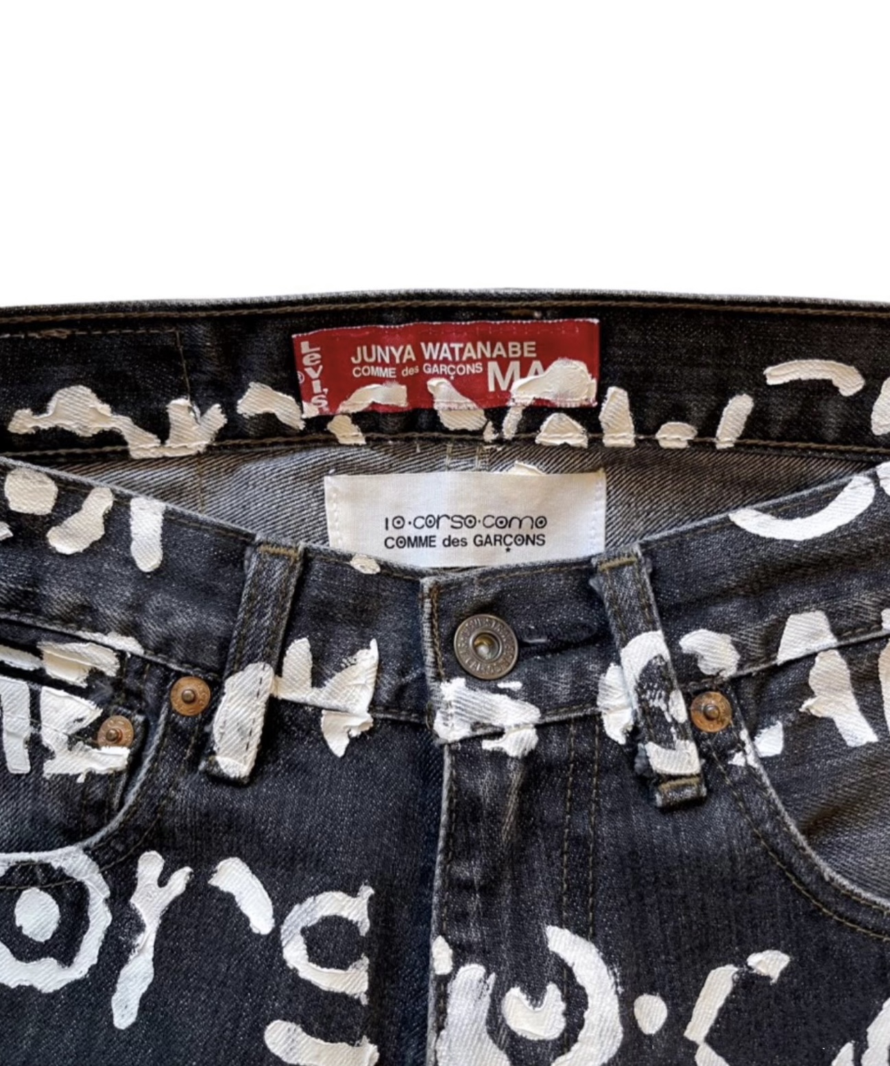 Junya Watanabe Junya Watanabe/10 Corso Como AD2007 Painted Denim