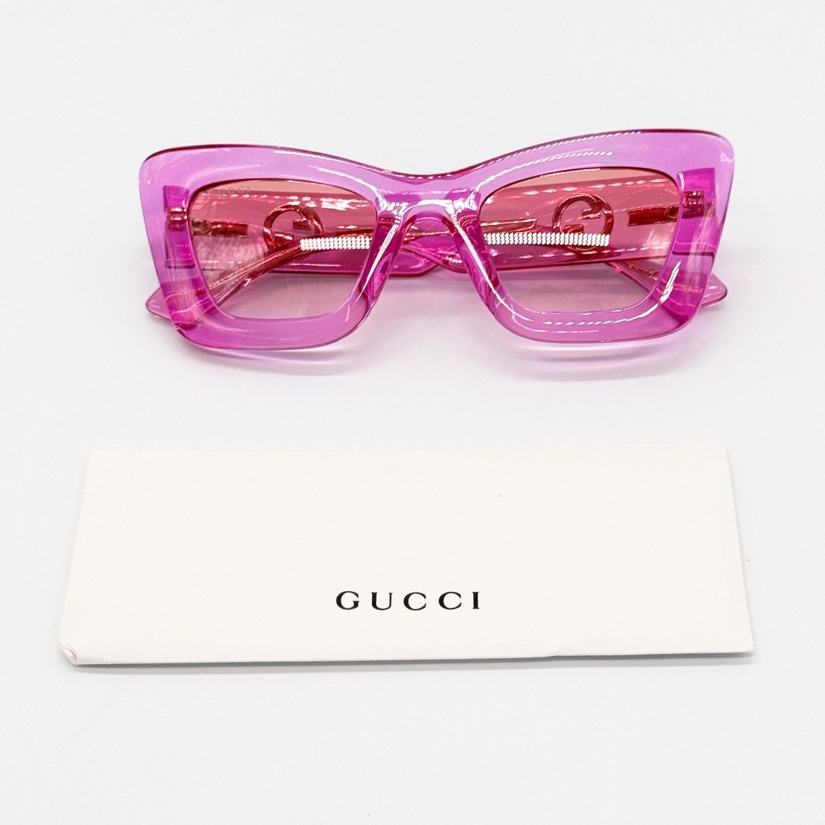 NEW GUCCI GG1552S 003 PINK BUTTERFLY WOMEN SUNGLASSES - 12