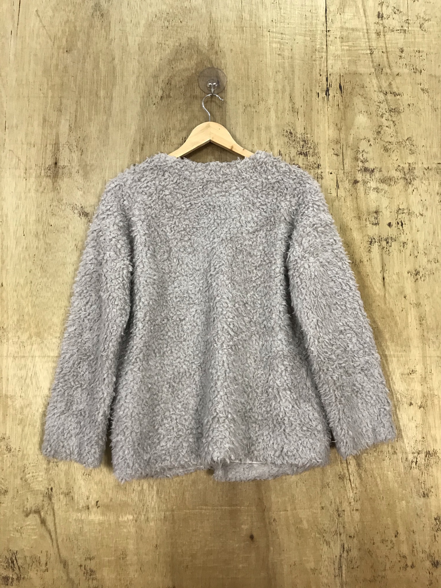 Japanese Brand - Unbrand Mohair Cozy Soft Fur Shaggy Open Knit Cardigan - 7