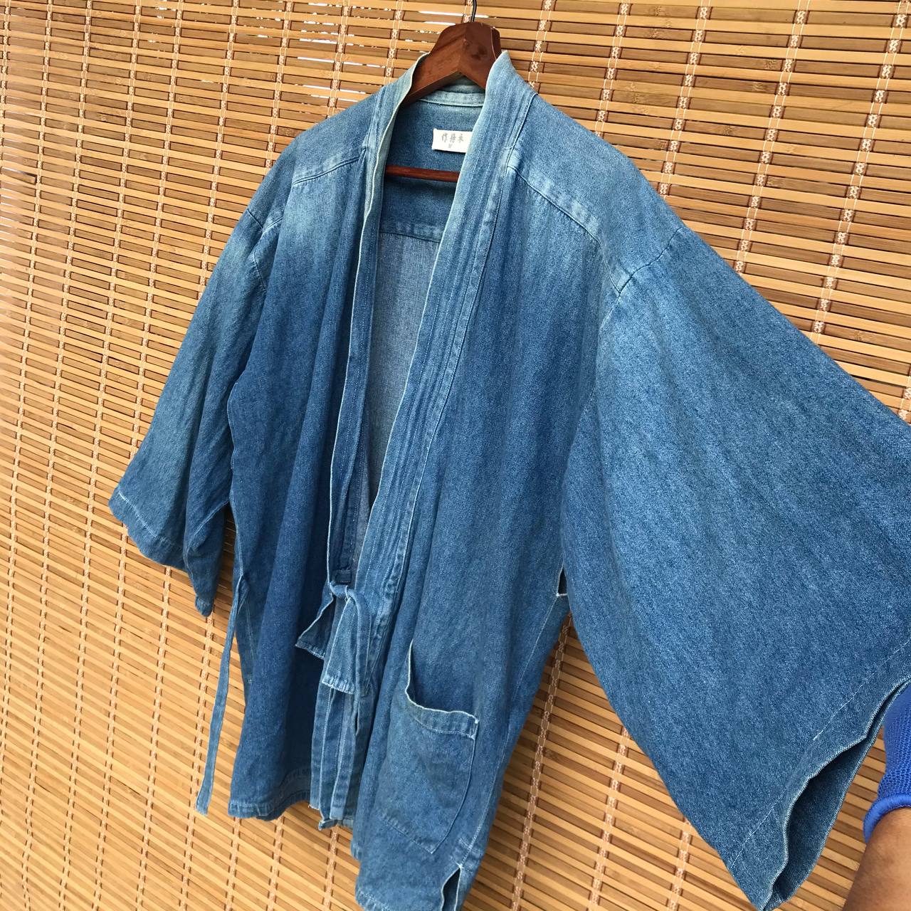 Vintage denime japanese traditional kimono kapital style faded - 6