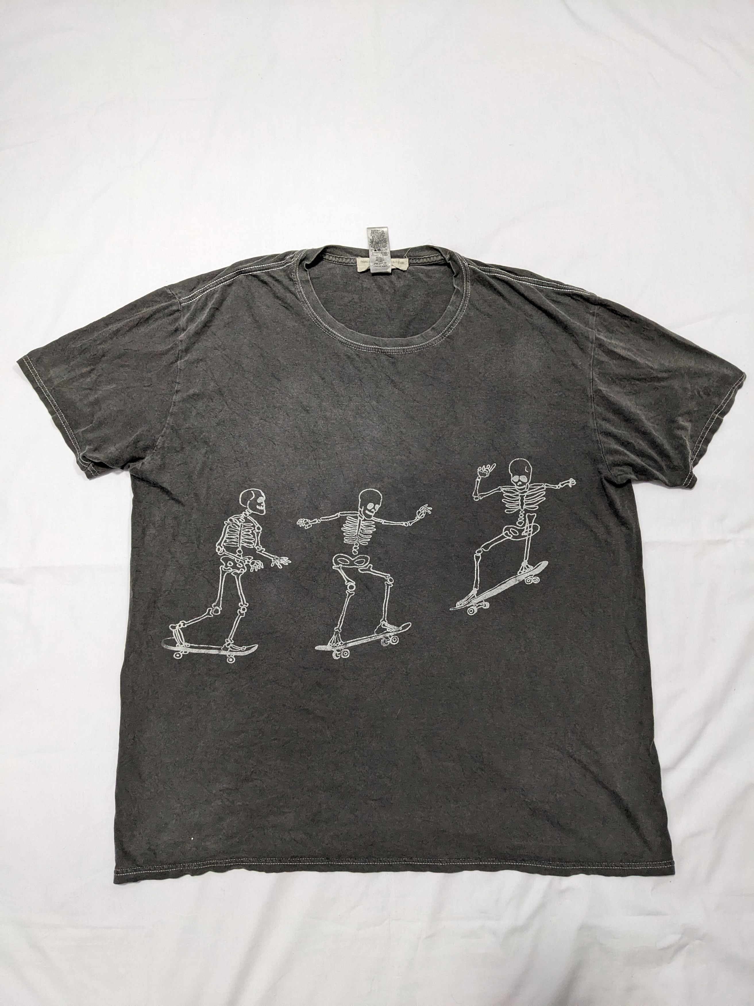 Vintage - Project Social x Urban Outfitters Skeleton Ollie Skate Tee - 1