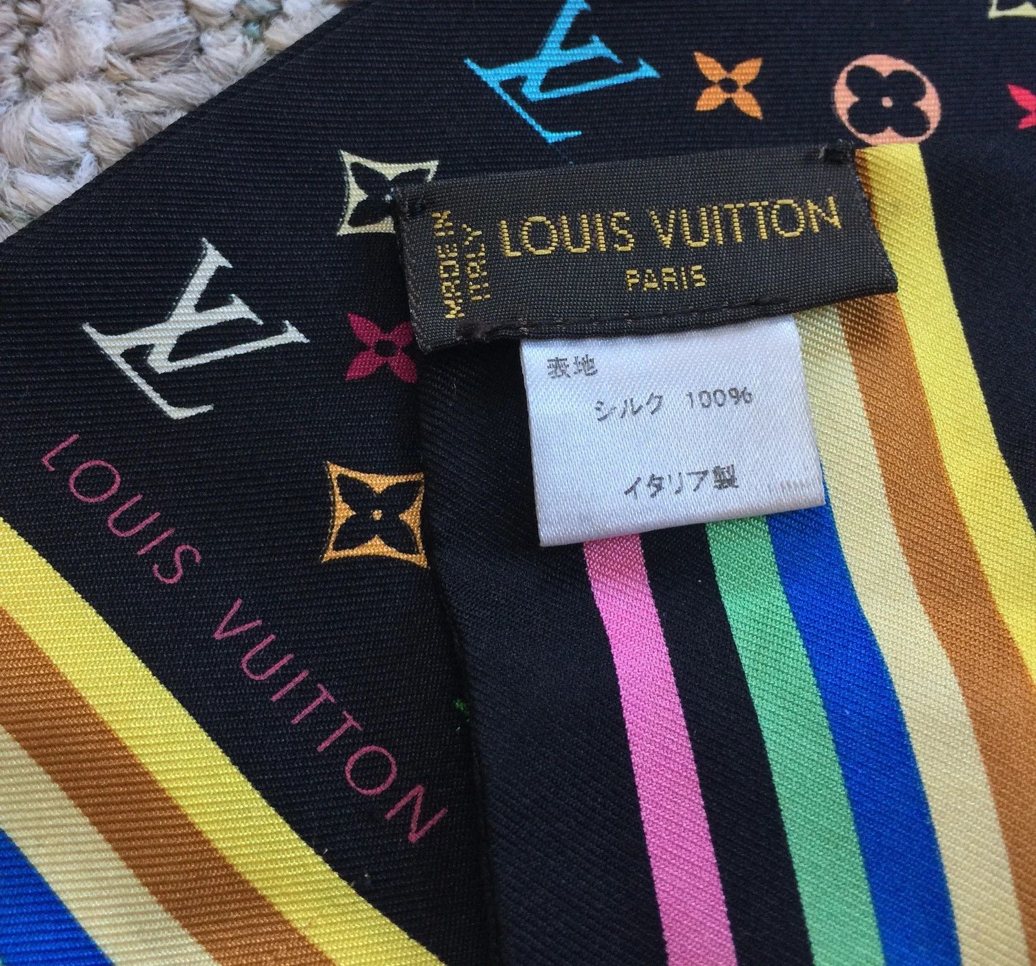 S/S 2003 Louis Vuitton Murakami Monogram Silk Scarf - 7