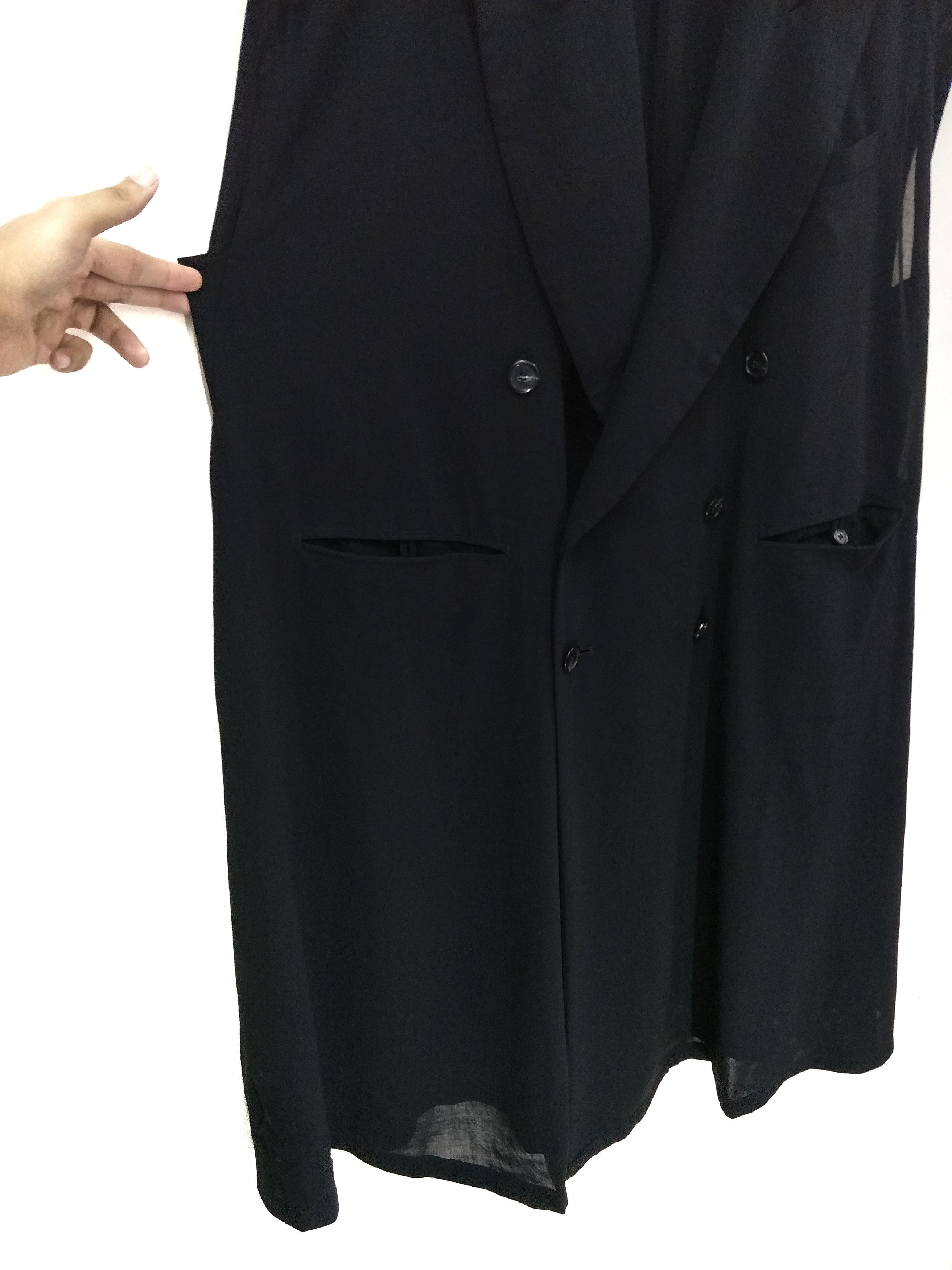 Masterclass Oversized Sleeveless Longcoat Black AvantGarde - 4