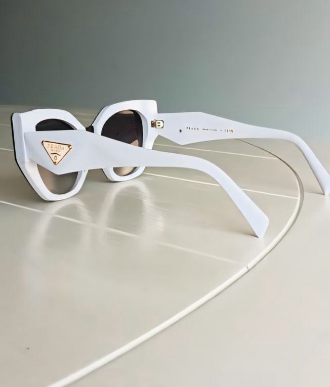 Prada PR159S white sunglasses  - 2