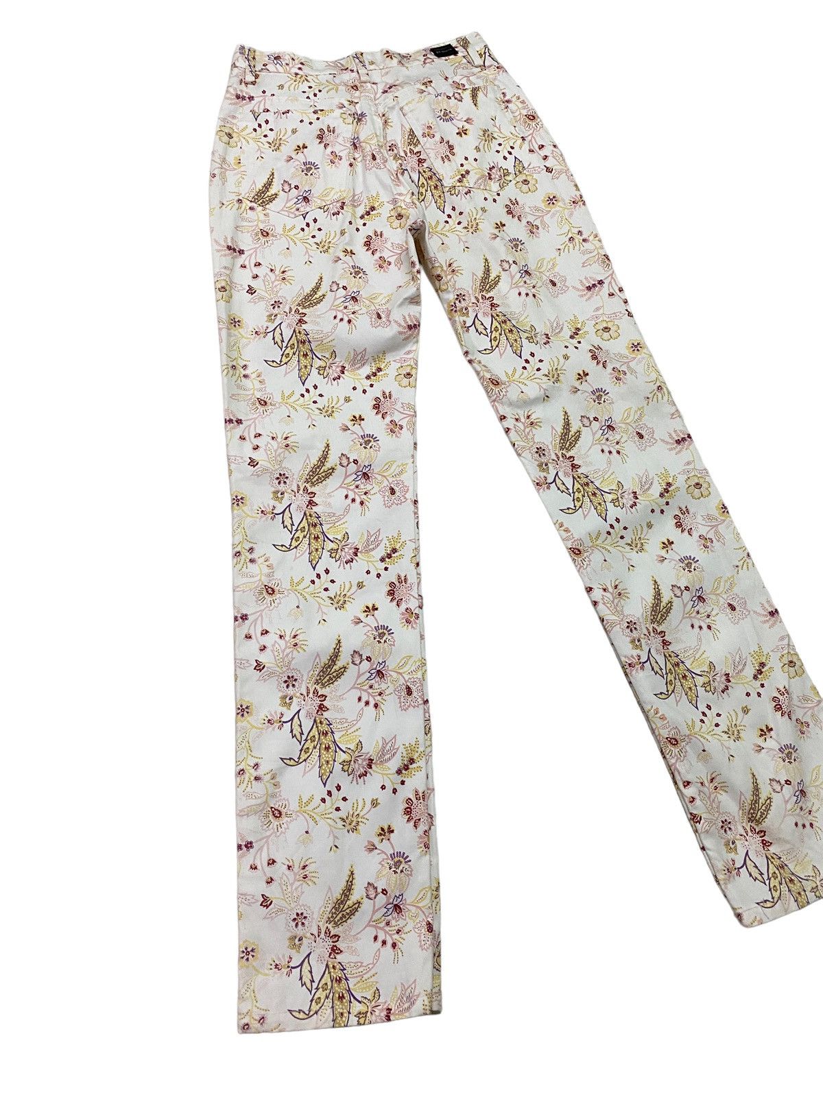 Vintage Et Boite OverPrinted Flower Design Pant S46K - 2