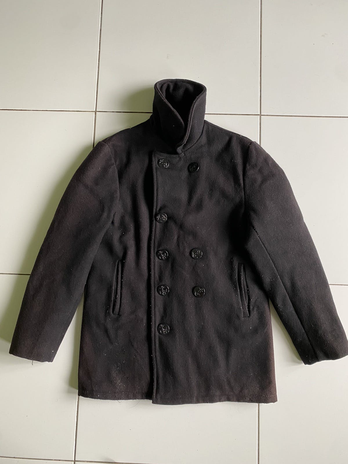 Vintage U.S 740N Schott Faded Pea Black Quilted Jacket - 1
