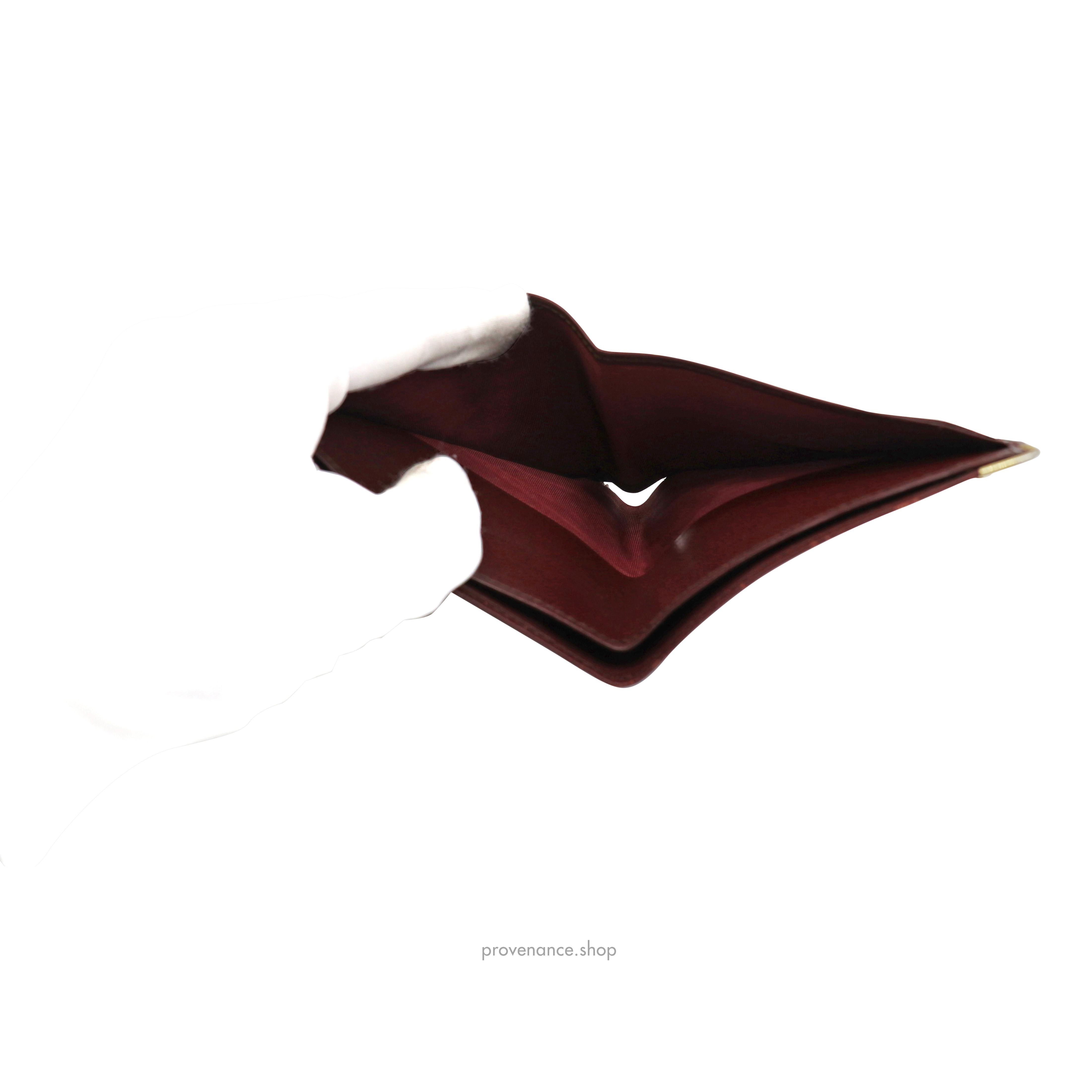 Cartier Bifold Wallet - Burgundy Calfskin Leather - 8