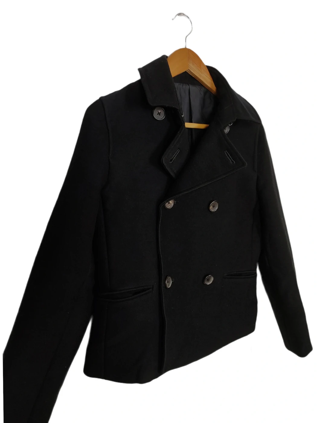 Margaret Howell - Vintage MARGARET HOWELL Black Wool Button Jacket - 2