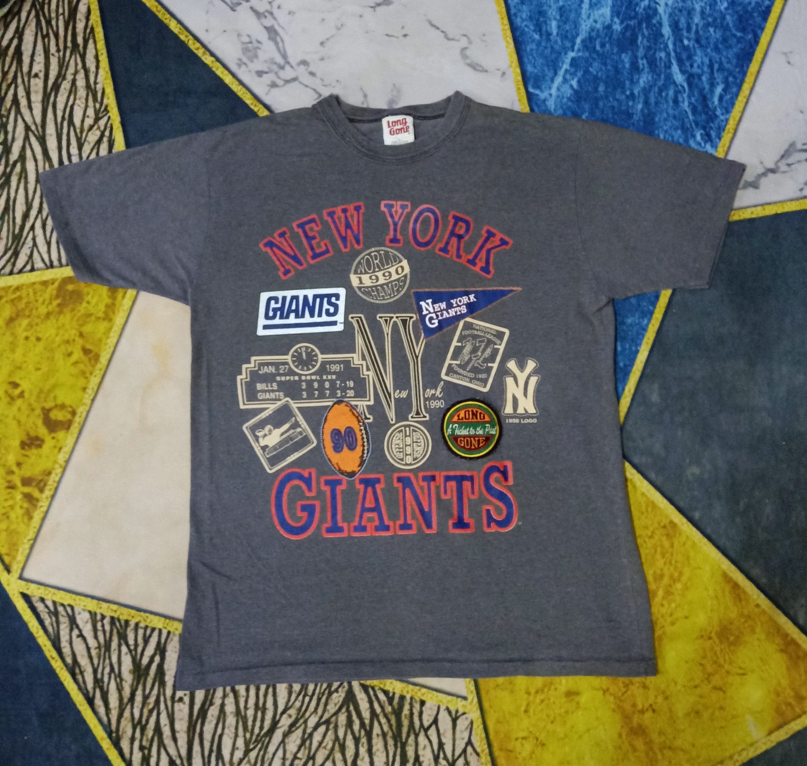 Vintage - New York Giants Long Gone single stitch tee - 1