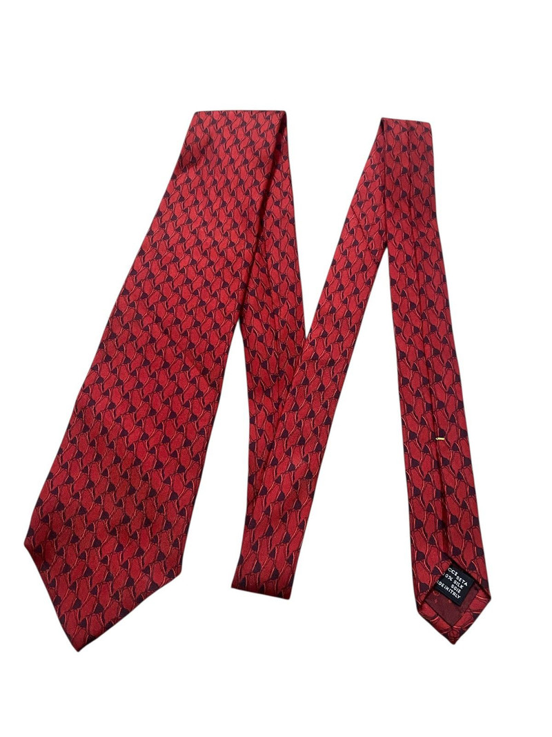 Gucci Tie Necktie Designer Luxury Red Stirrups Equestrian - 1