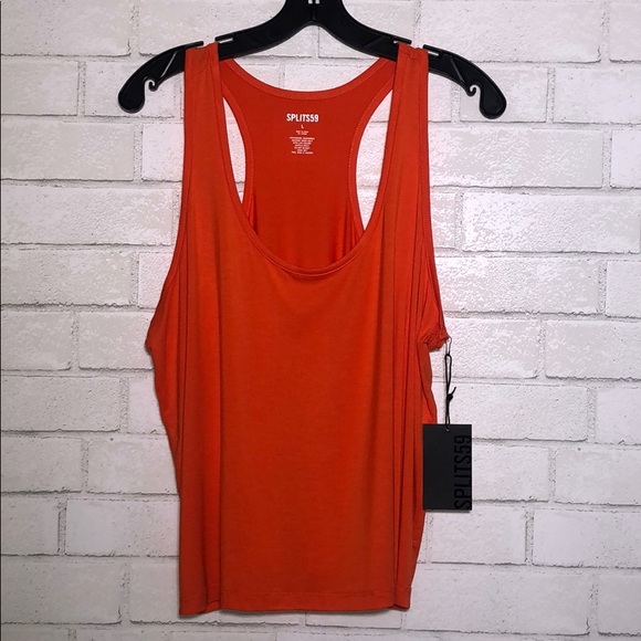 Splits59 Etta Tank Top in Orange - 6