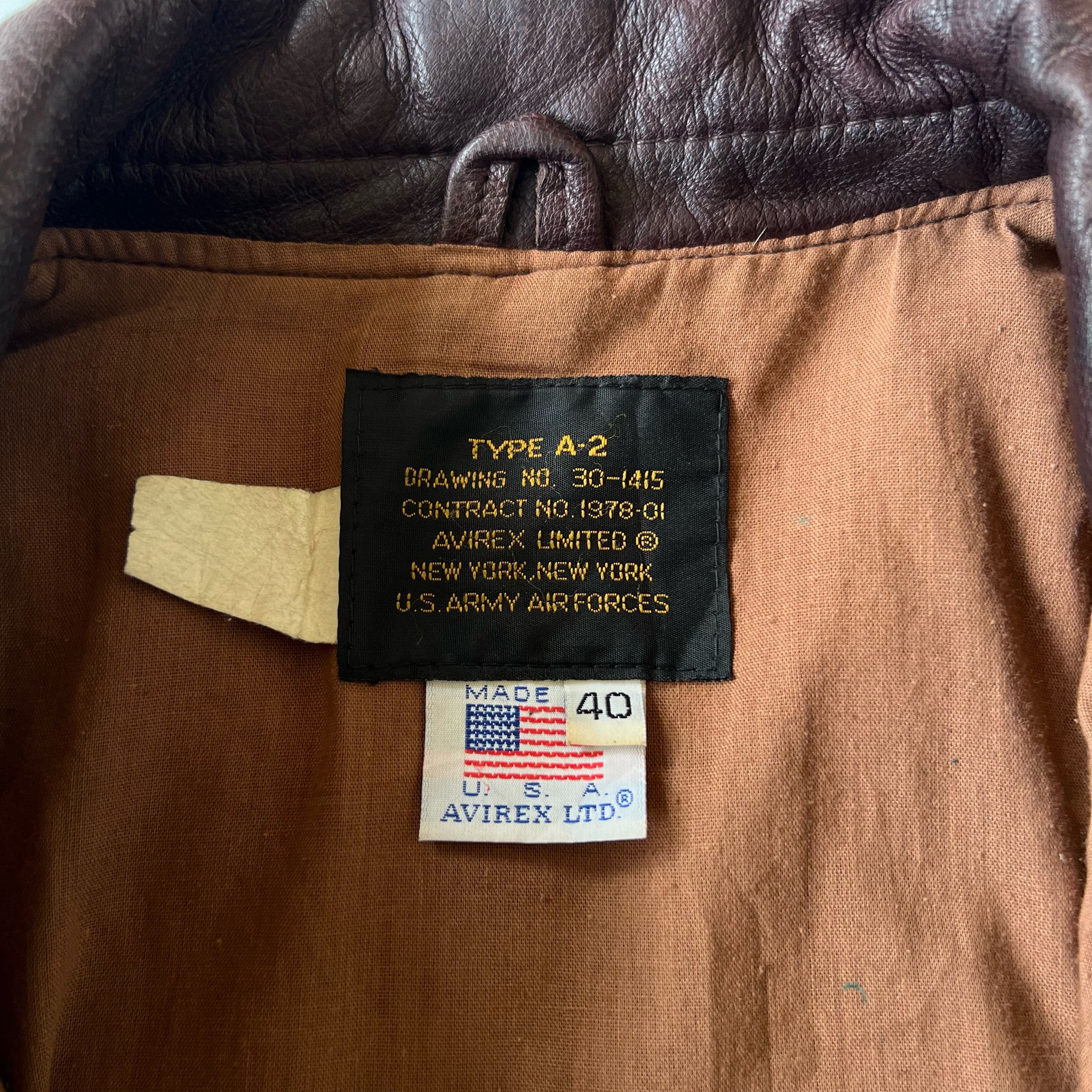 Avirex Type A2 Horsehide Leather Flight Jacket - 9