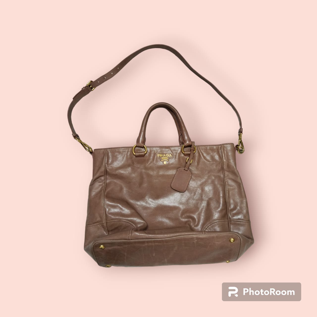 Authentic Prada Vitello Shine Shoulder Bag - 6