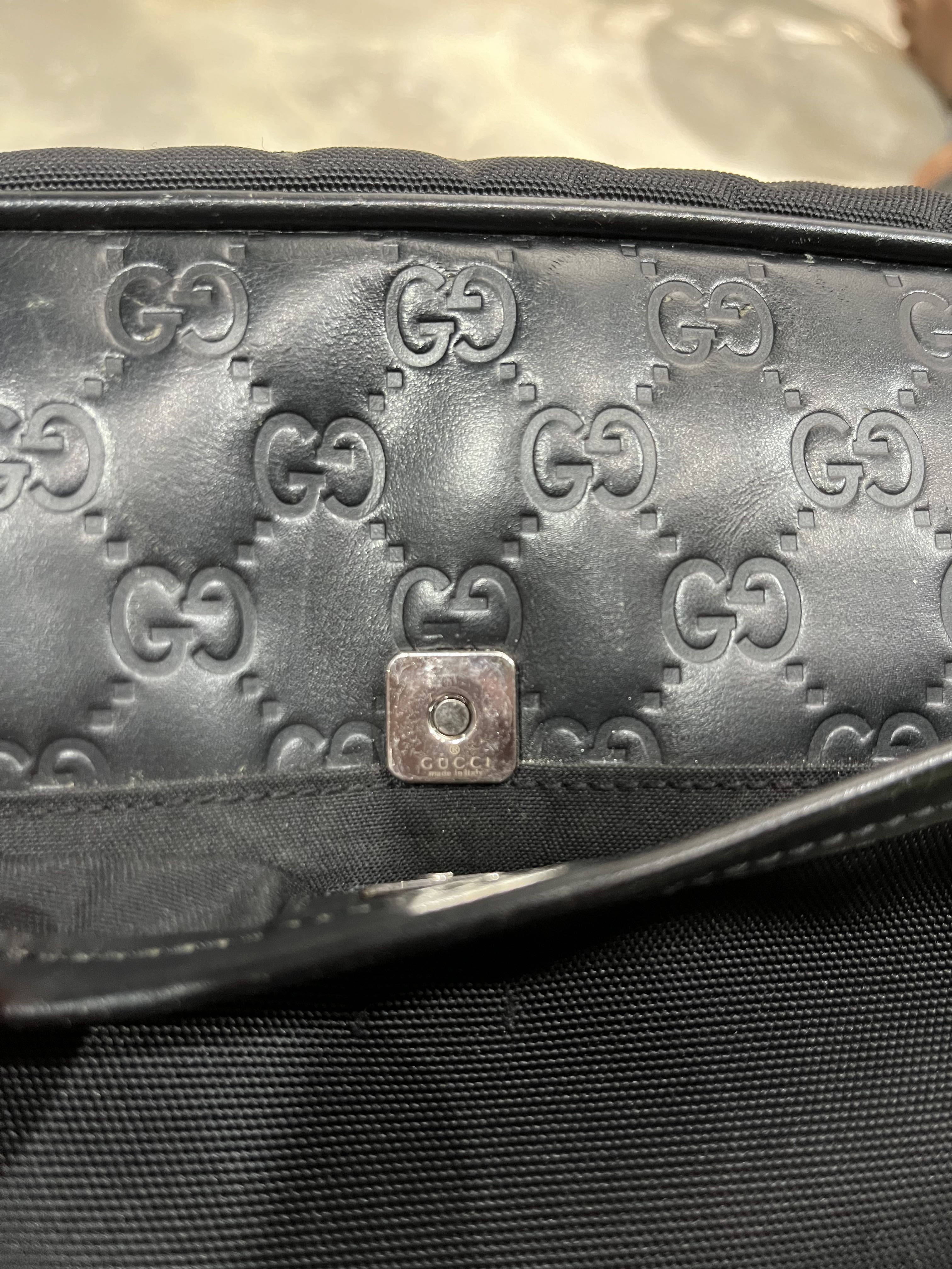 💸offer now💸 gucci guccissima clutch nylon cauro preto - 7