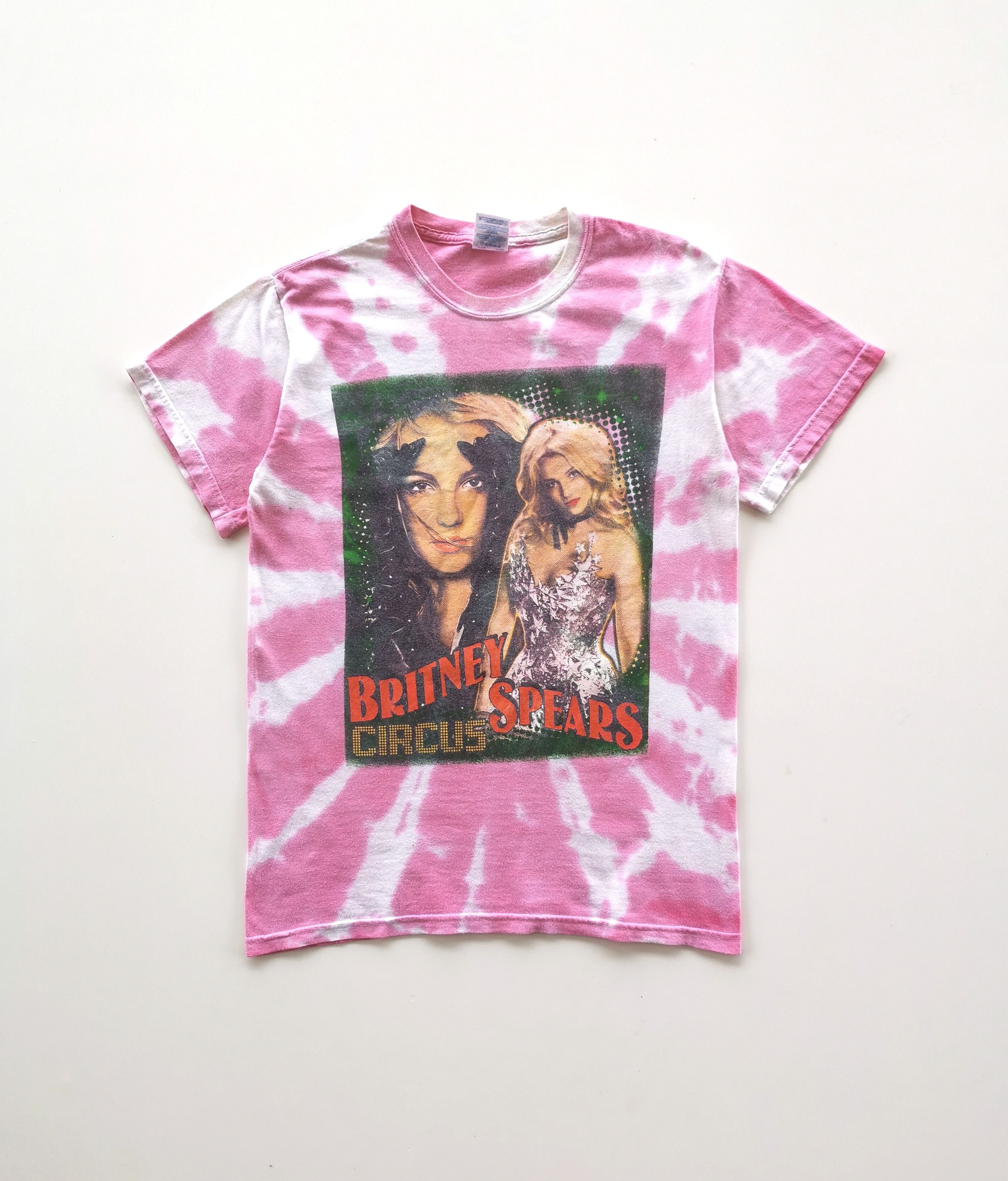 Vintage - Britney Spears Pussycat Dolls Circus Tour Shirt Tie Dye Pink - 3