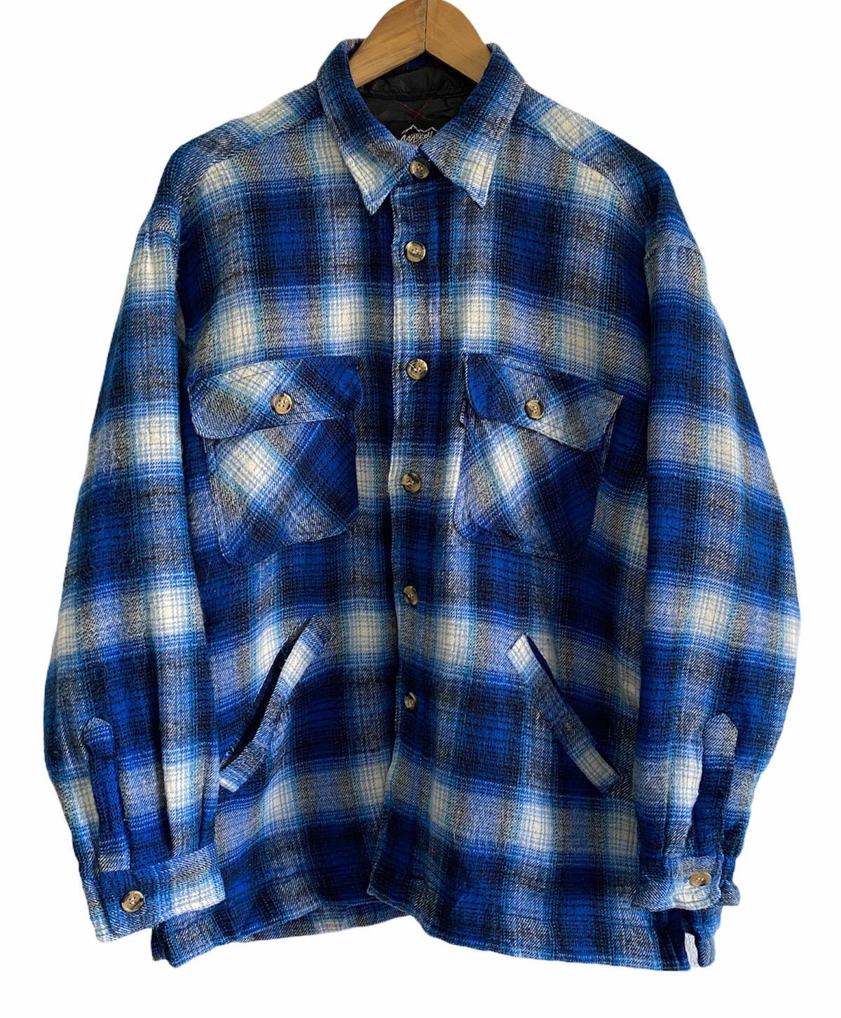 The Real McCoy's - 🔥Vintage McCoy’s Blue Flannel Checked Button Up Jacket - 3