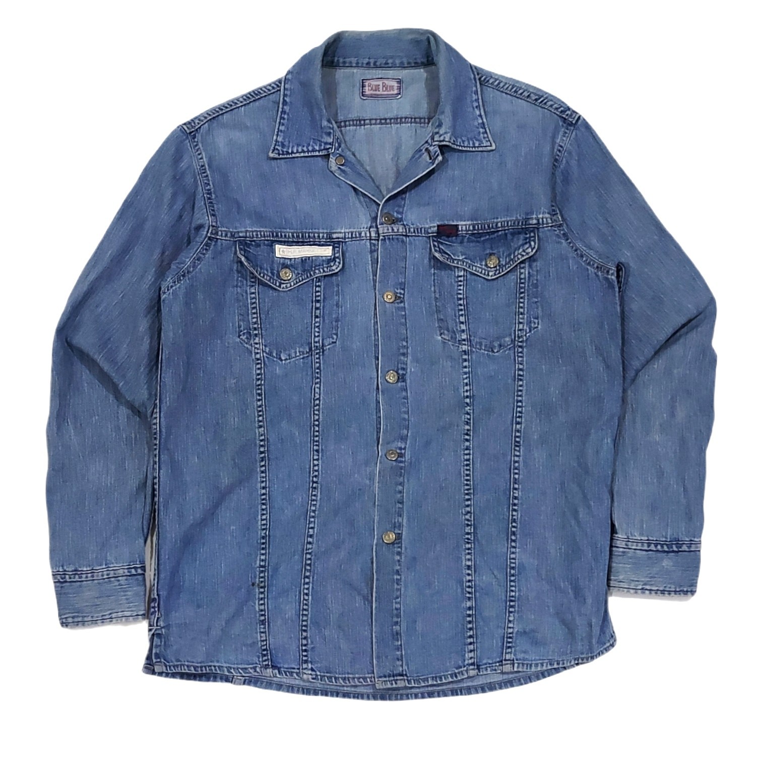 RARE! H.R.MARKET x BLUE BLUE JAPAN DENIM TRUCKER SHIRT - 1