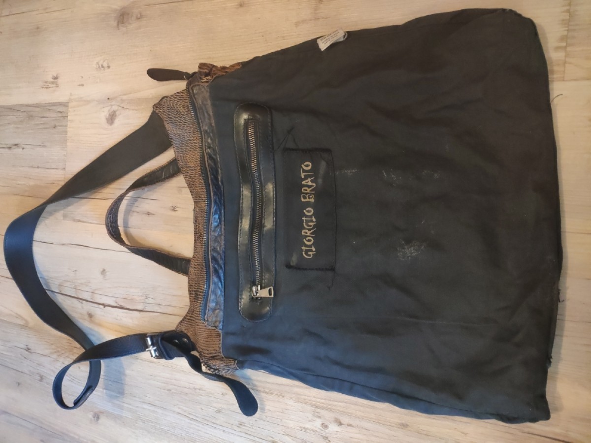 Giorgio Brato - Brown washed Leather shoulder bag.Like Rick Owens or Julius - 6