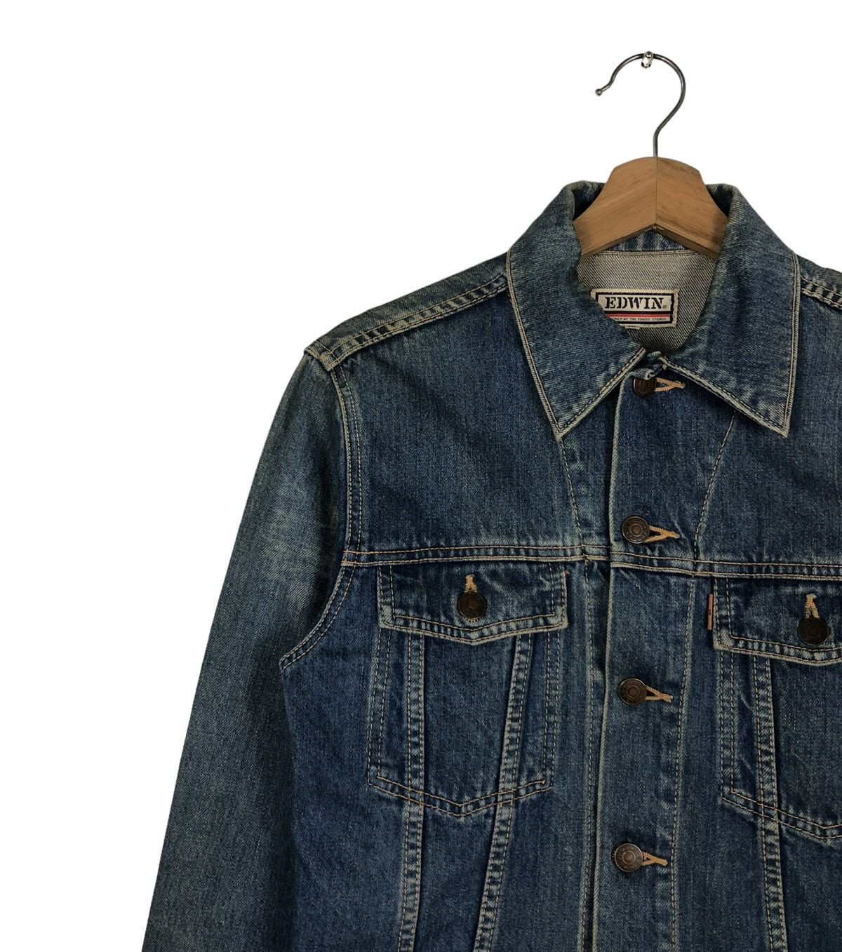 🔥VINTAGE CROPPED DENIM TRUCKER JACKET EDWI - 5