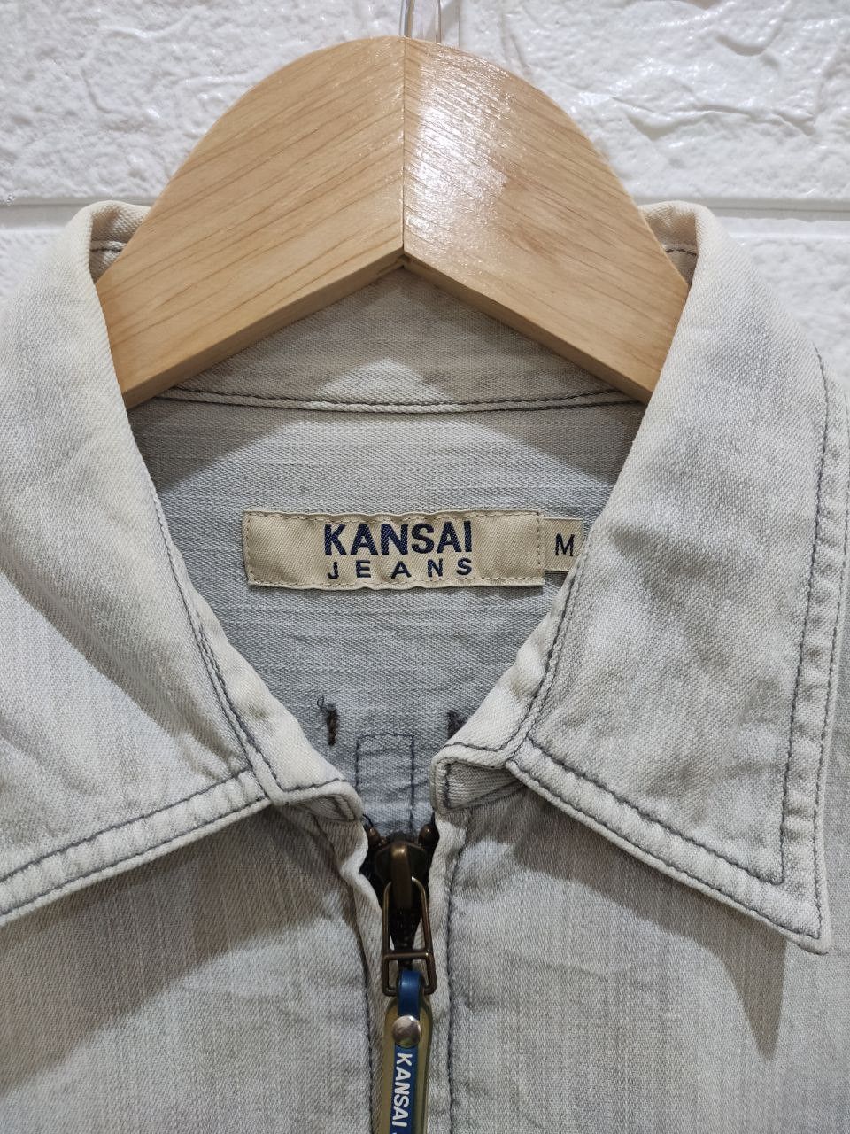 Vintage Kansai Jeans by Kansai Yamamoto Denim Zipper Jacket - 9