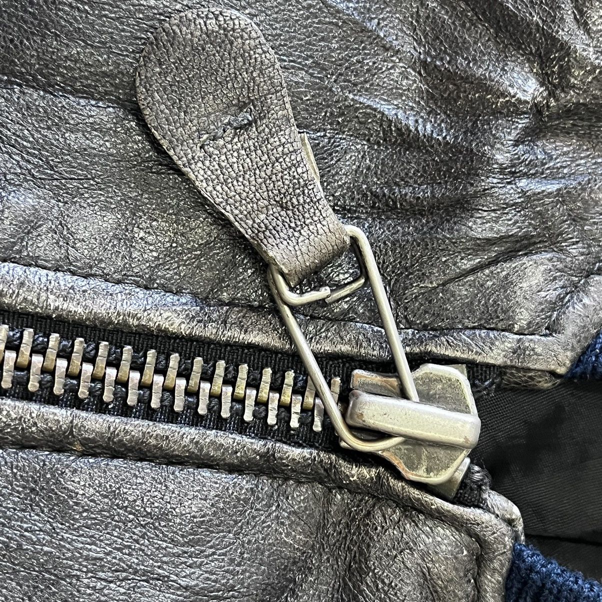 Vintage Avirex Officer's Goat Skin Leather Bomber Jacket - 6