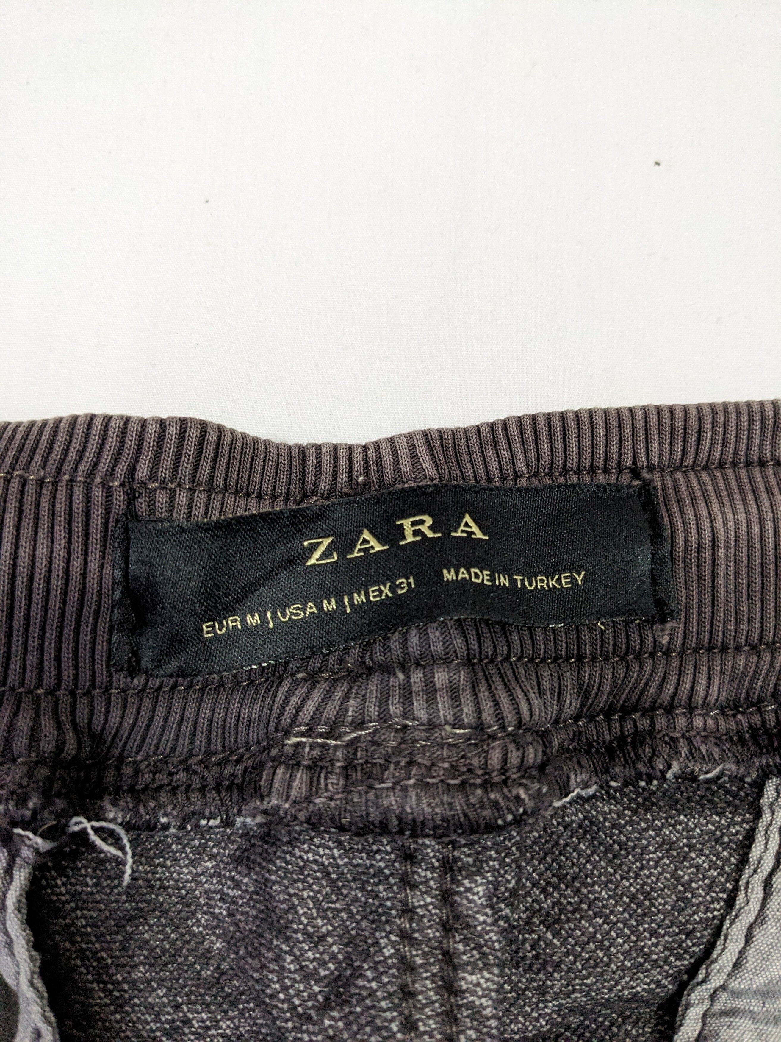 ZARA Black Faded Cargo Sweatpants Tactical Bondage - 6