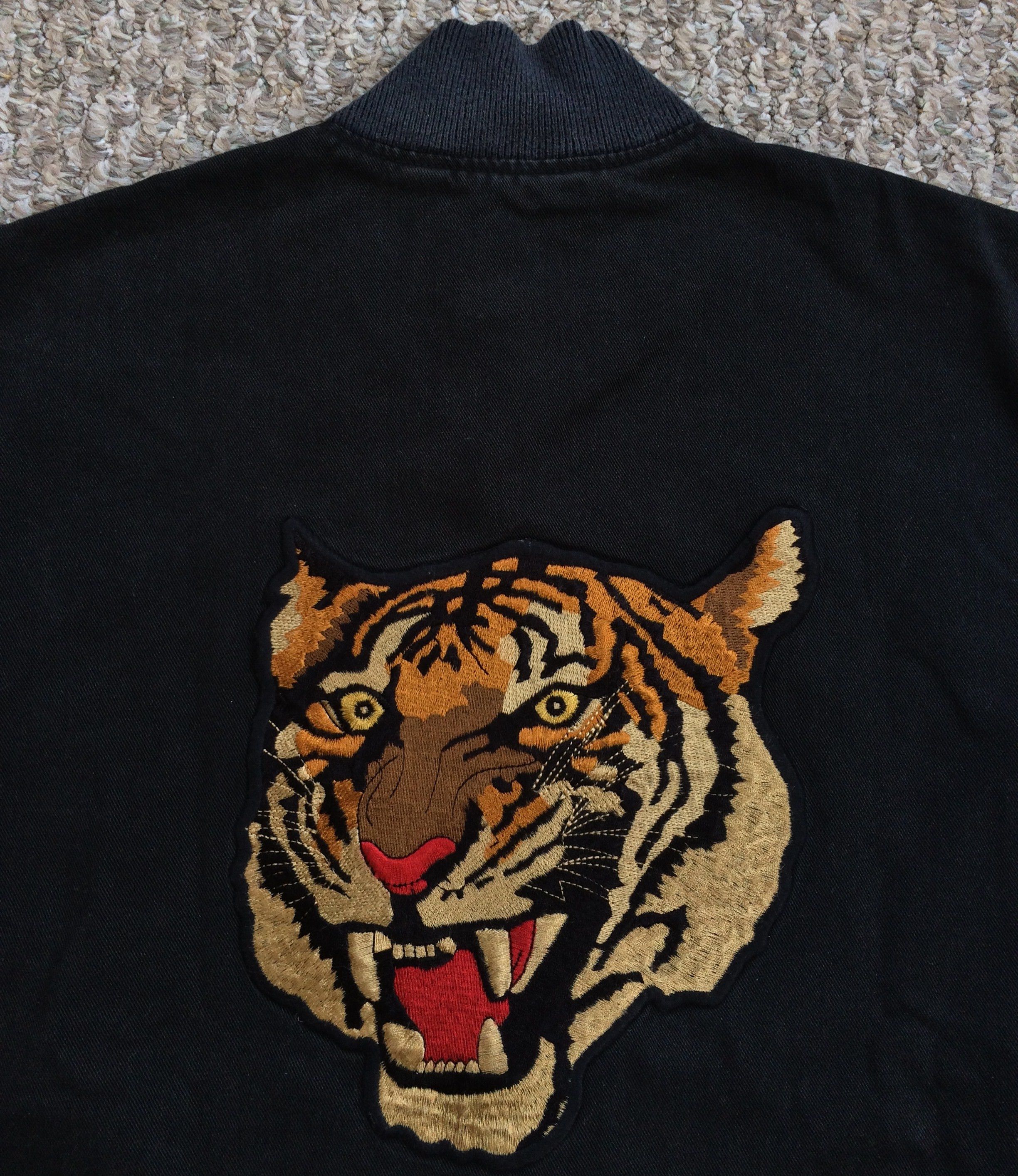 90s Polo Ralph Lauren Tiger Head Varsity Jacket - 2