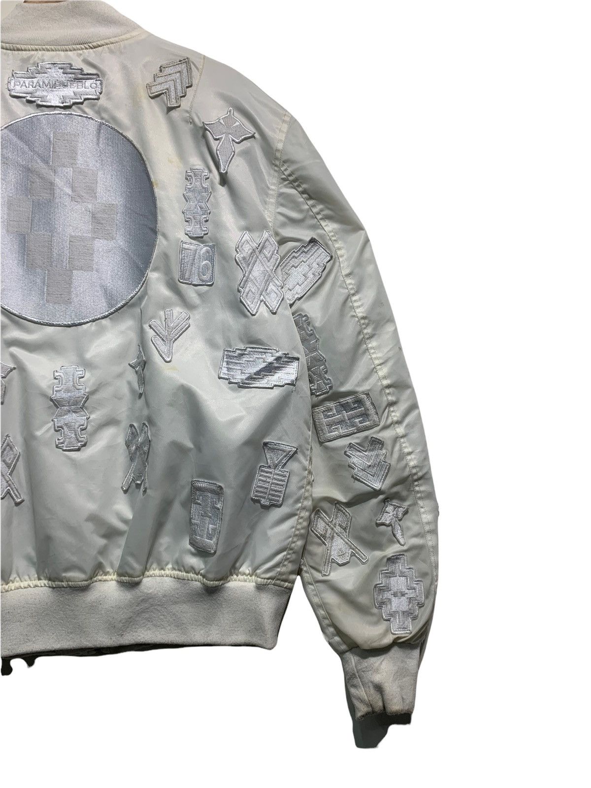 🔥MARCELO BURLON X ALPHA IND WHITE PATCHES EMBROIDERY JACKETS - 11