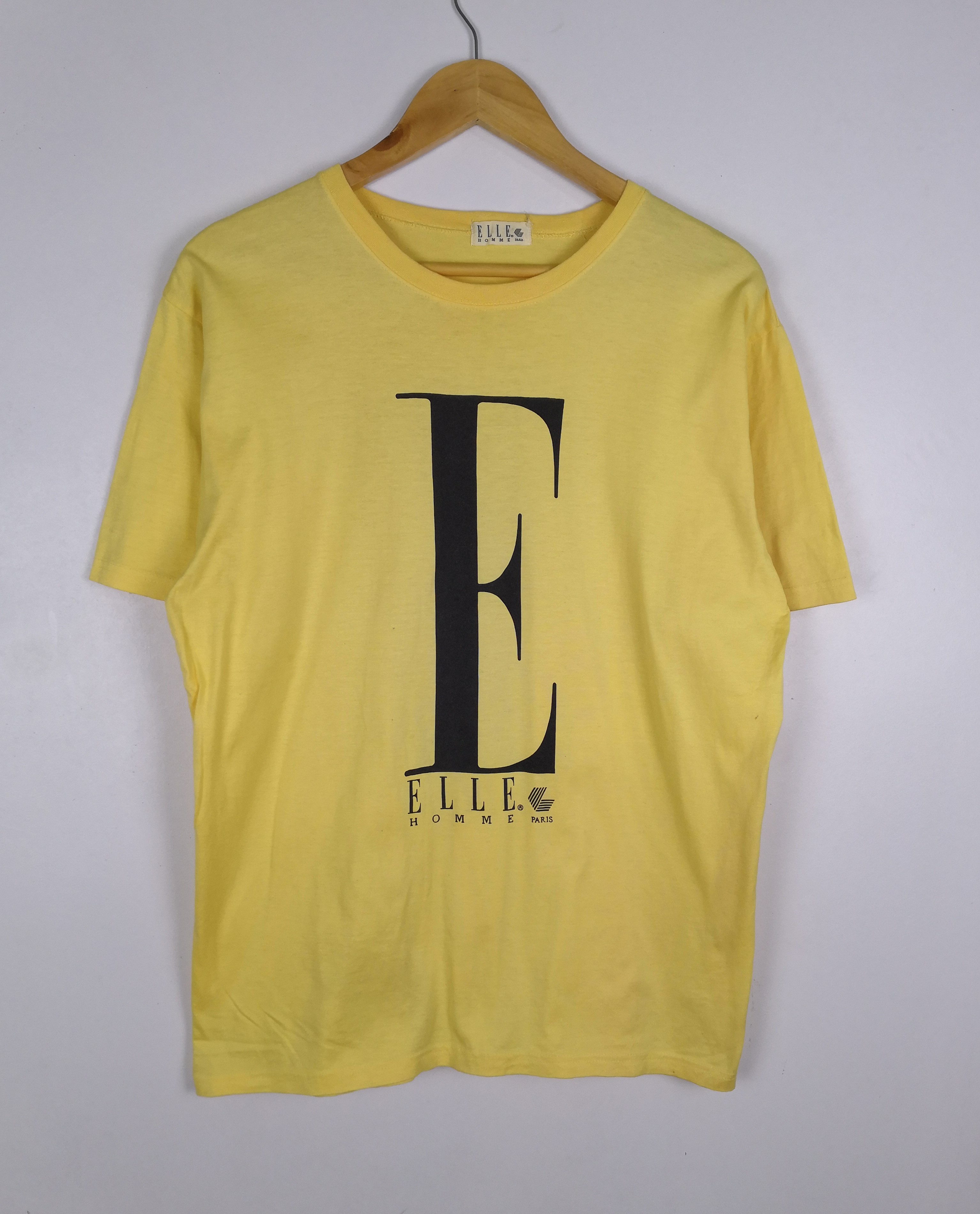 Designer - Vintage Elle Paris T-Shirt Big Logo SpellOut - 1