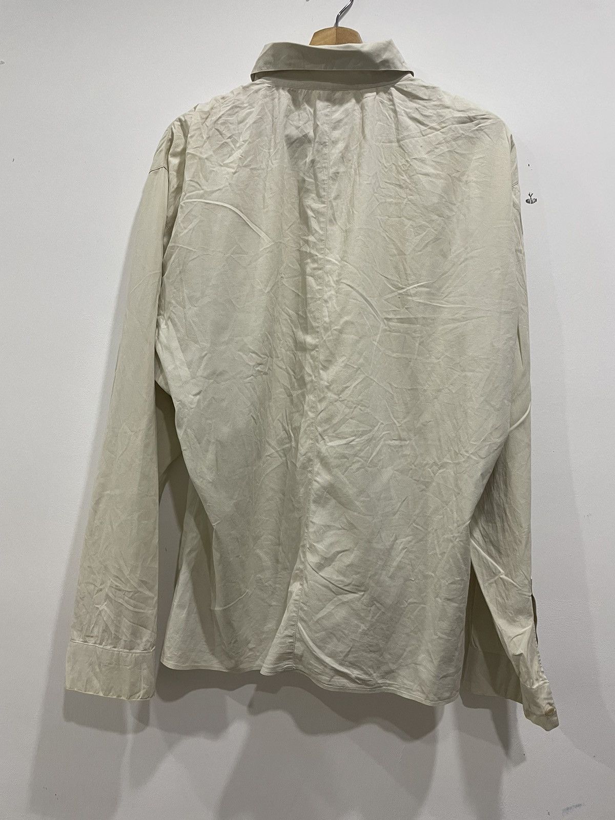 Early 2000s Miu Miu Elastane Khaki Button Up Shirt - 16