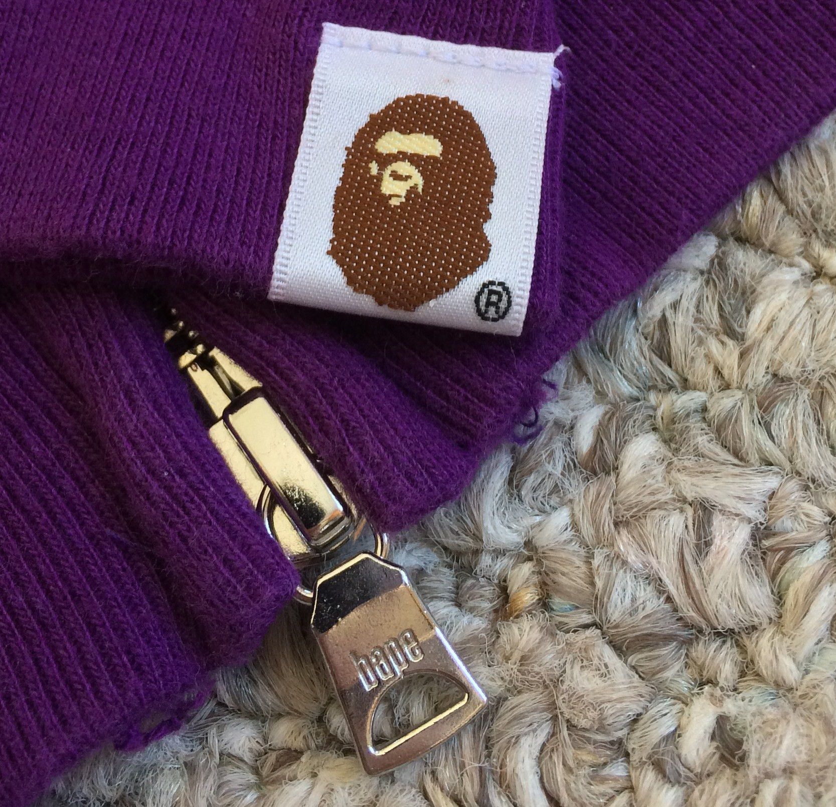 Bathing Ape Purple Camo Tiger Hoodie XXL - 7