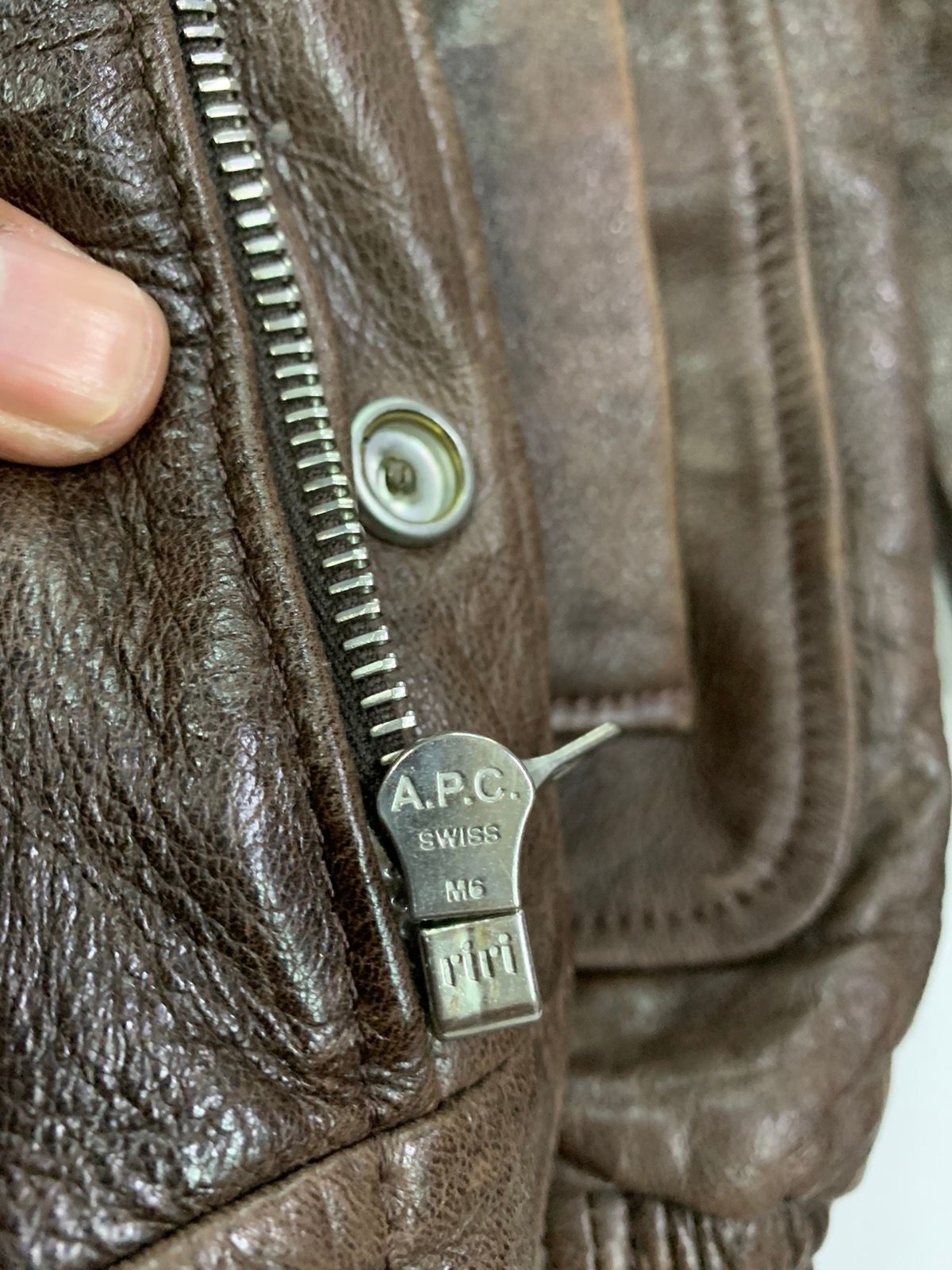 🔥RARE A.P.C LEATHER JACKETS BROWN - 11