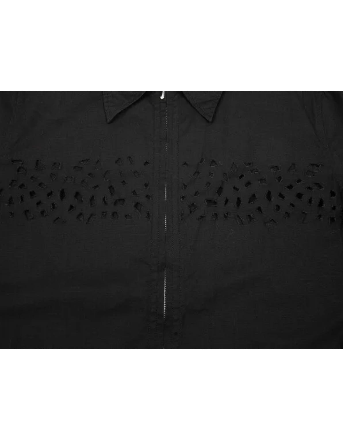 Laser-Cut Zip-Up Shirt - 5