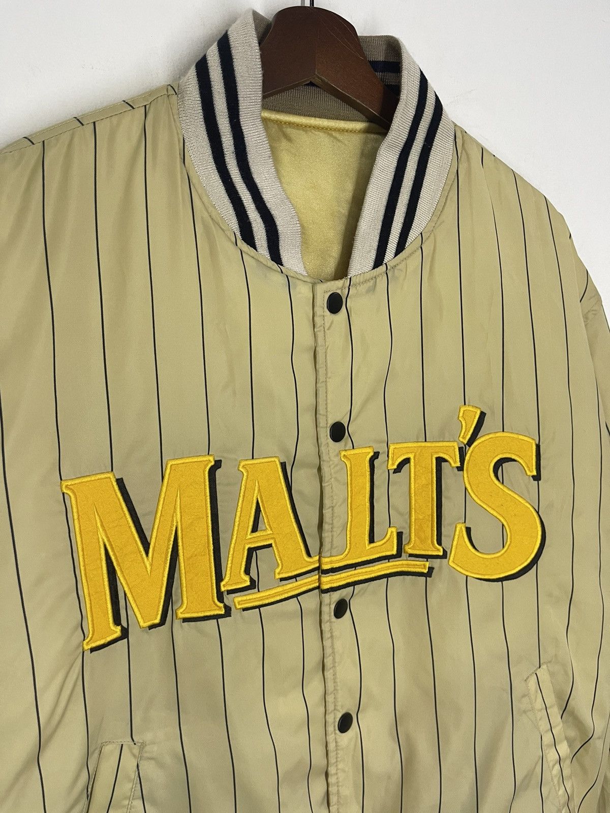 VINTAGE MALTS BASEBALL SATIN JACKET STRIPES - 2