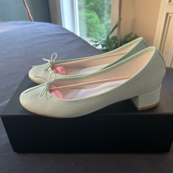 Repetto Camille Ballet Flat Heels Aqua Green EU 36 - 7